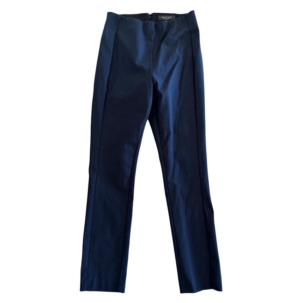 Rag & Bone Simone Pants Navy Blue Ponte Knit Minimalist Sz 6